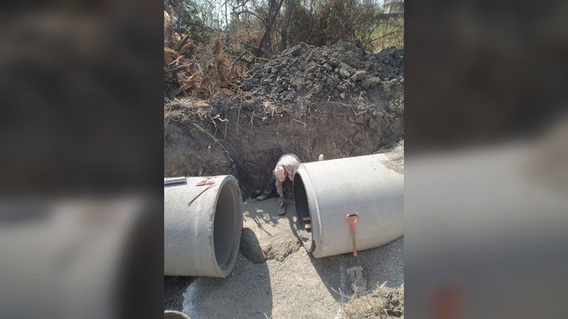 En El Mante, SOP rehabilita y construye colector pluvial