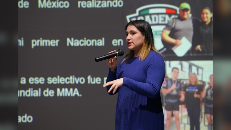 Expone artemarcialista Melissa Diaz magistral plática de superación