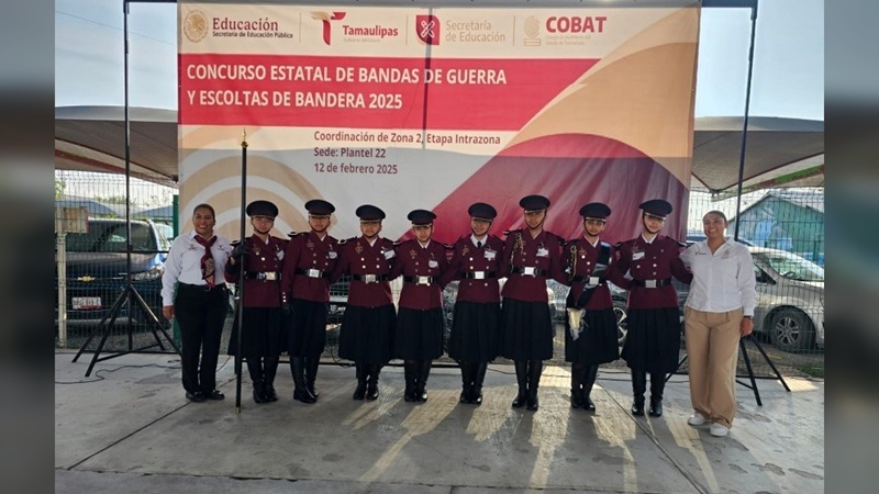Realiza COBAT concursos regionales de escoltas y bandas de guerra