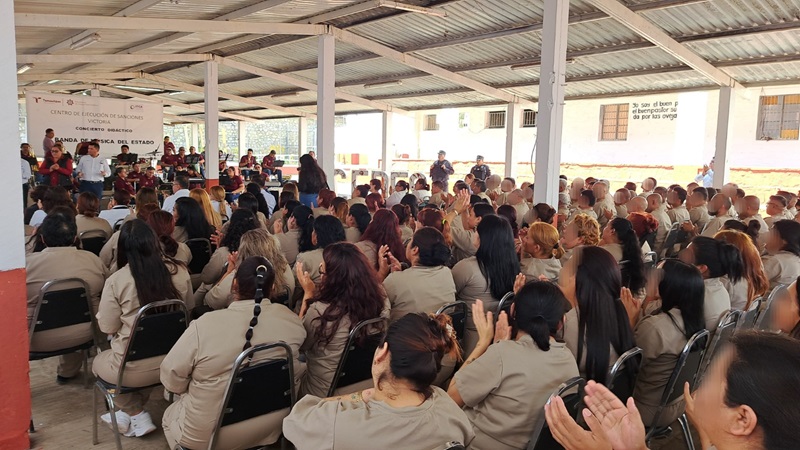 Ofrece Banda de Música de Tamaulipas concierto al interior del CEDES Victoria