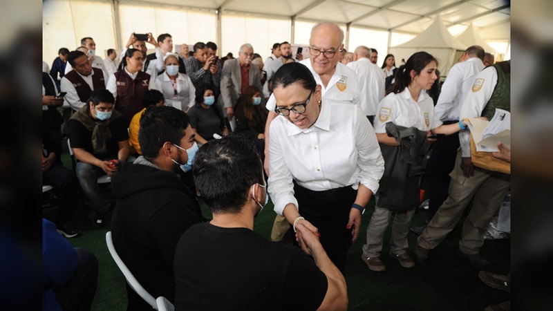 Supervisa Rosa Icela Centro de Atención a Migrantes en Reynosa