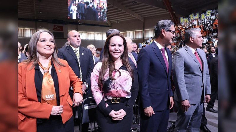 Carmen Lilia Canturosas reconoce el trabajo del rector Dámaso en la UAT