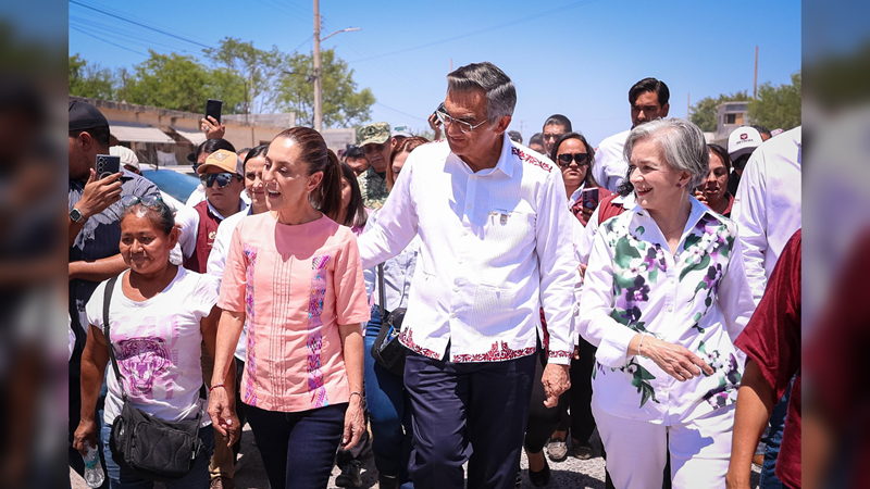 La presidenta CSP y el gobernador AVA visitan a damnificados de Reynosa