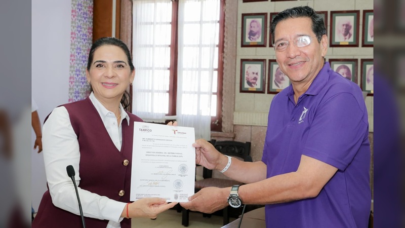 Refuerza Mónica Villarreal DIF Tampico con nombramiento del nuevo director general