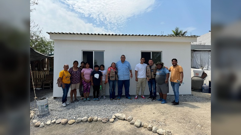 Solidaridad ciudadana y SIAMAR reconstruyen hogar de familia en Victoria