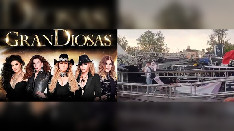 Concierto de “GranDiosas” cancelado tras caída del escenario