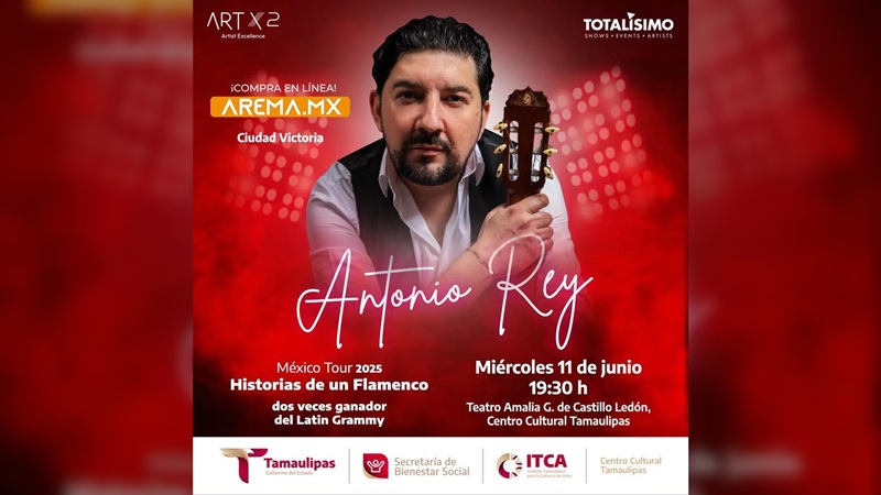 Invita ITCA a concierto del guitarrista español Antonio Rey