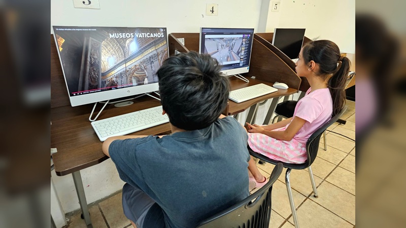 Niñas y niños viajan virtualmente por Museos del mundo en bibliotecas de NLD