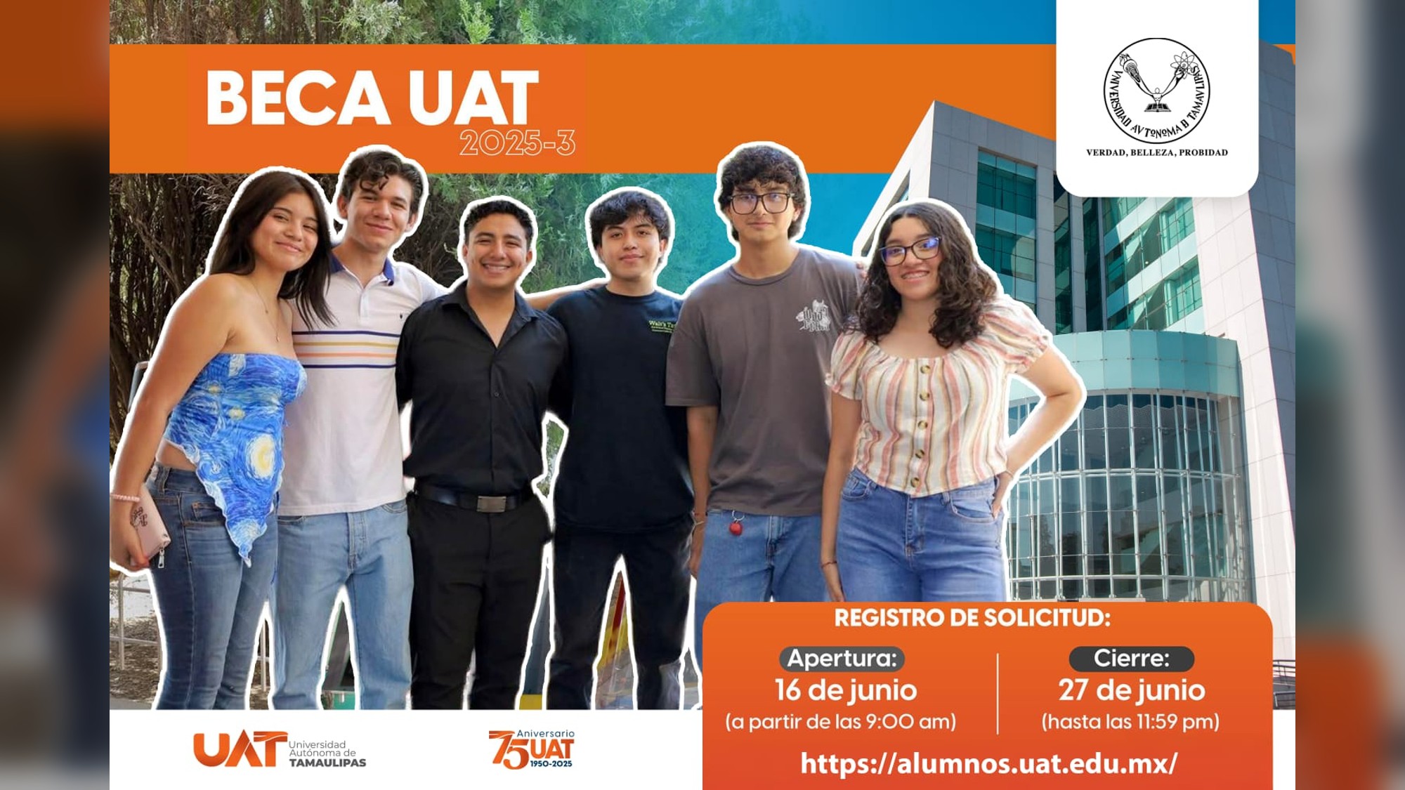 Abre la UAT convocatoria de becas para el período 2025-3