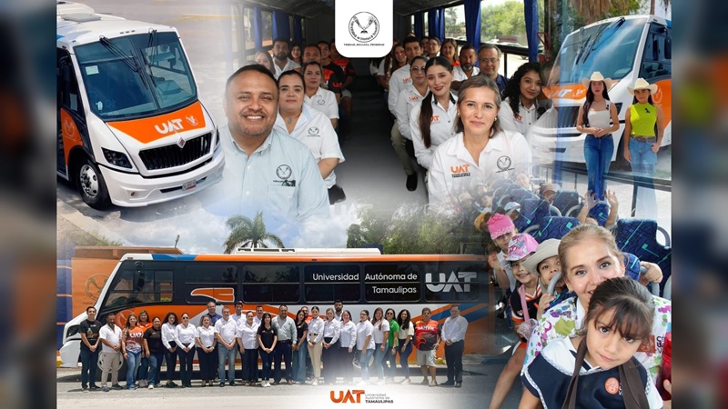 Entrega la UAT nuevas unidades para el transporte gratuito de sus estudiantes