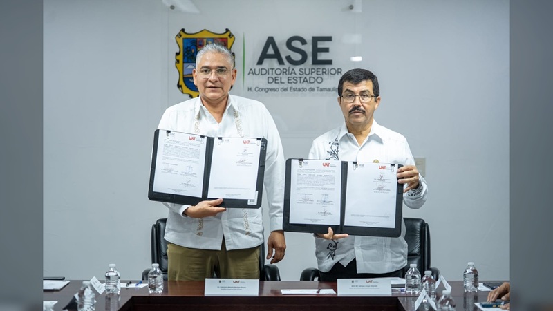 Firman convenio la UAT y la Auditoría Superior del Estado
