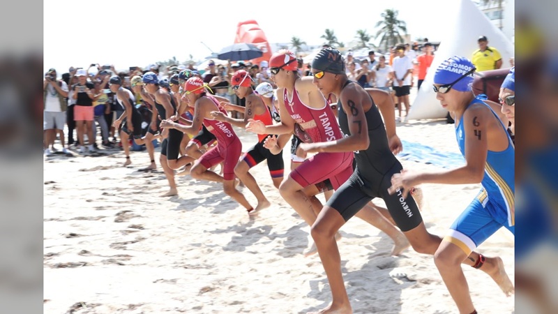 Inicia Tamaulipas fuerte en triatlón en la Olimpiada Nacional