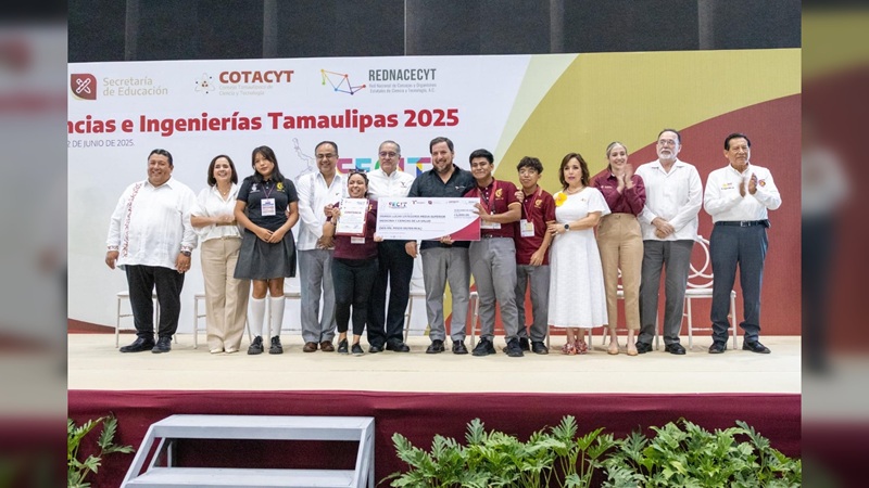 Reconocen a jóvenes talentos en la ‘Feria de Ciencias e Ingenierías Tamaulipas 2025’