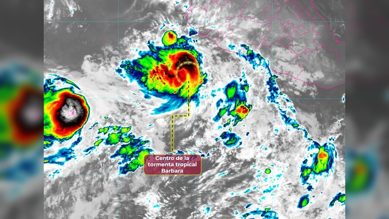 Tormentas ‘Bárbara’ y ‘Cosme’ podrían afectar 6 estados del pacífico
