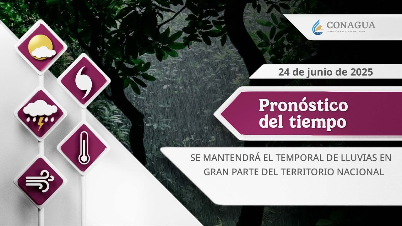 #PronósticodelTiempo para hoy Martes 24 de junio de 2025