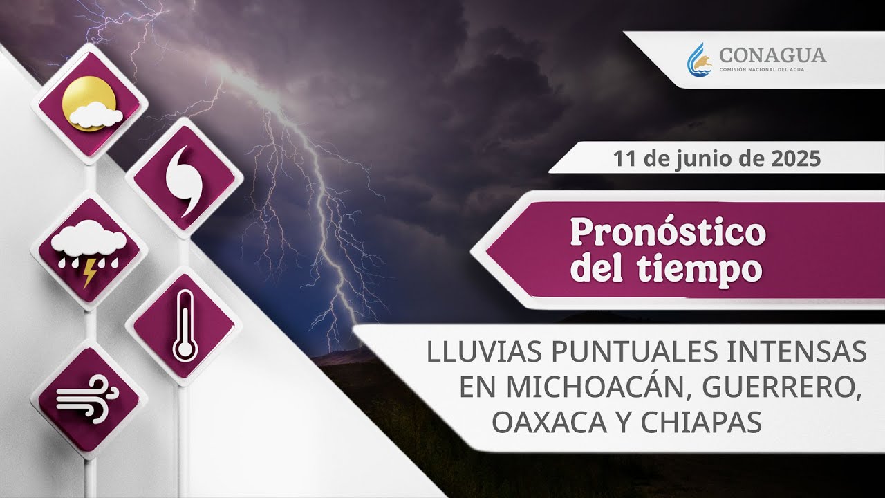 #PronósticodelTiempo para hoy Miércoles 11 de junio de 2025