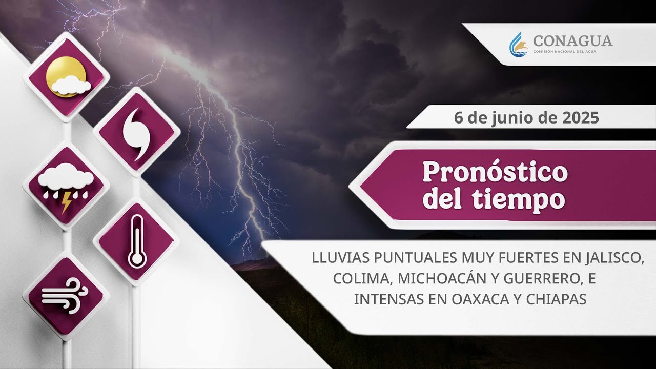 #PronósticodelTiempo para hoy Viernes 06 de junio de 2025