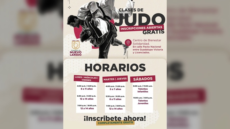 Ofrece NLD clases de judo gratis para niños y adolescentes en el Centro de Bienestar Solidaridad