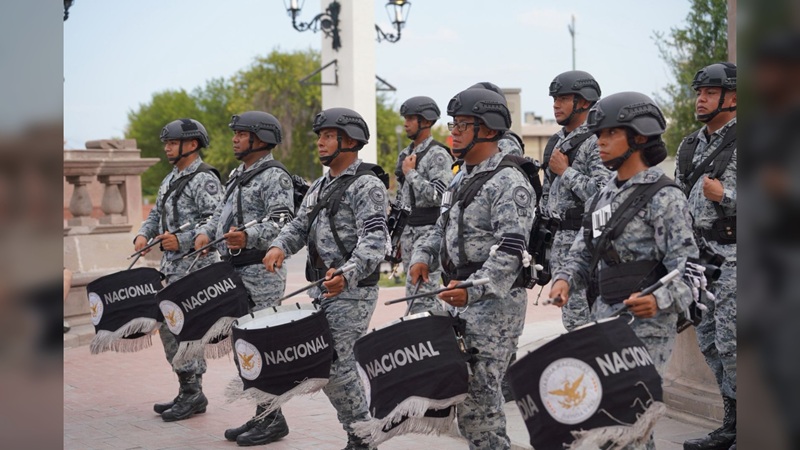 Presenta Guardia Nacional exhibición de toques de ordenanza