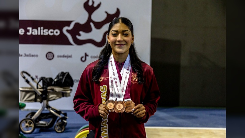 Suma Tamaulipas 9 medallas en levantamiento de pesas de la Olimpiada Nacional 2025