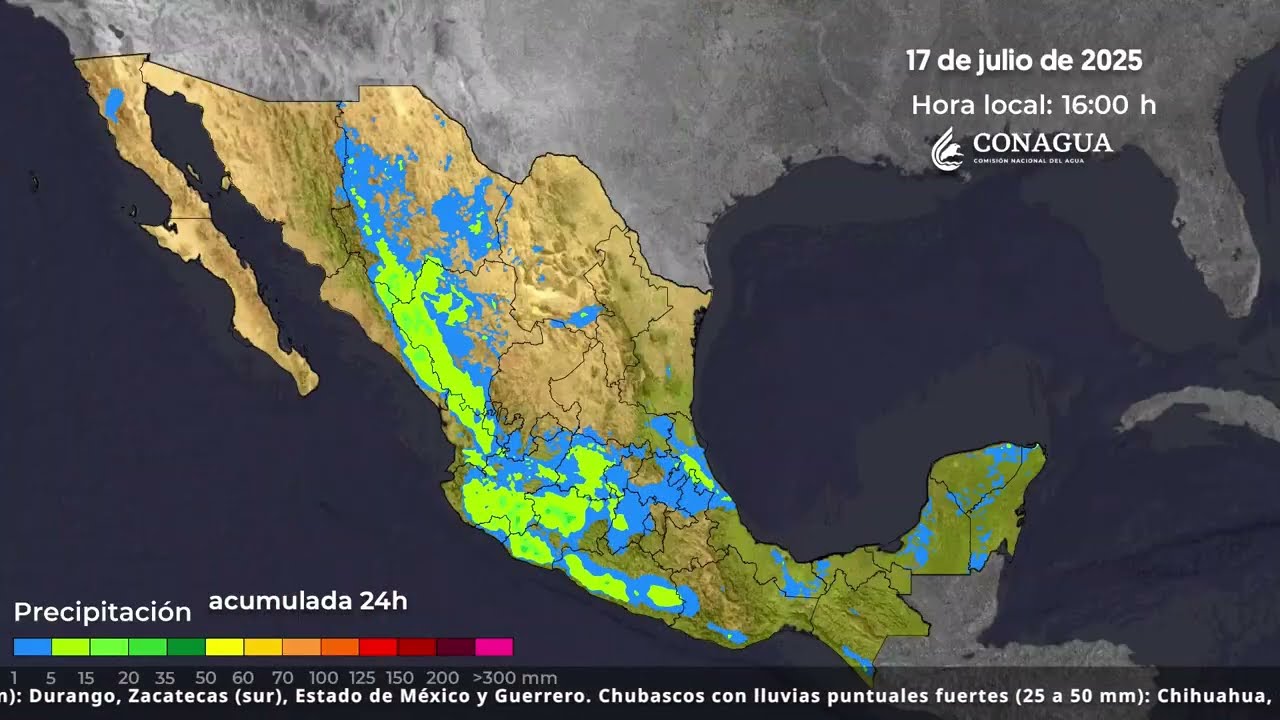 #PronósticodelTiempo para hoy Jueves 17 de julio de 2025