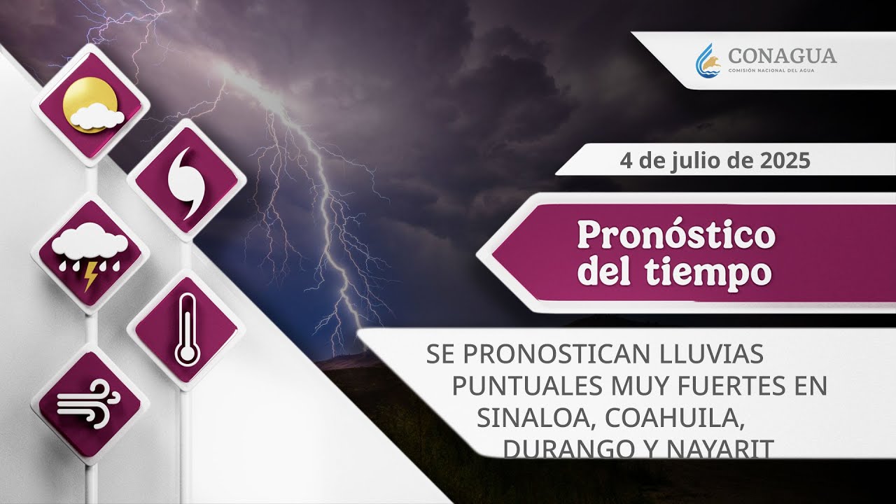 #PronósticodelTiempo para hoy Viernes 04 de julio de 2025
