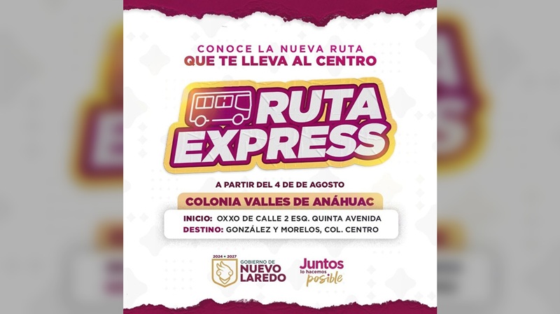 Inicia NLD rutas de transporte express de Valles de San Miguel y Valles de Anáhuac