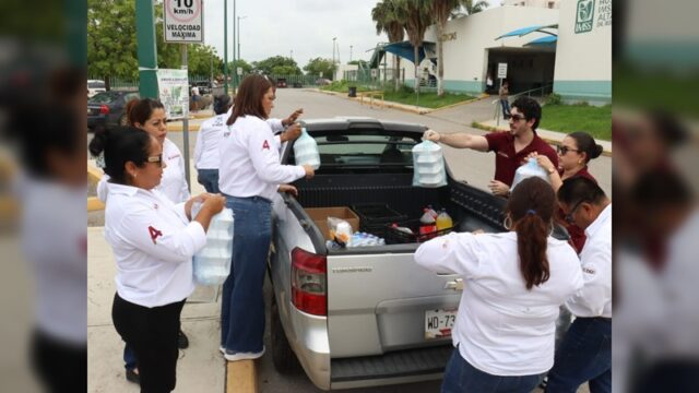 Entrega COMAPA Altamira alimentos a familiares de pacientes del Hospital General