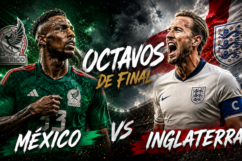 México enfrentará a Inglaterra en Octavos el Mundial