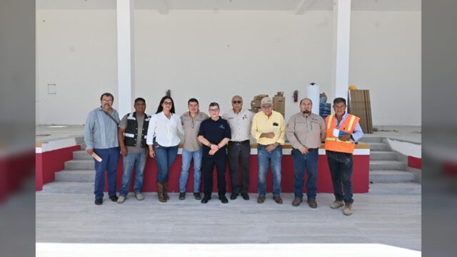 Supervisan avance de la Estación Cuarentenaria Estatal “La Gloria”