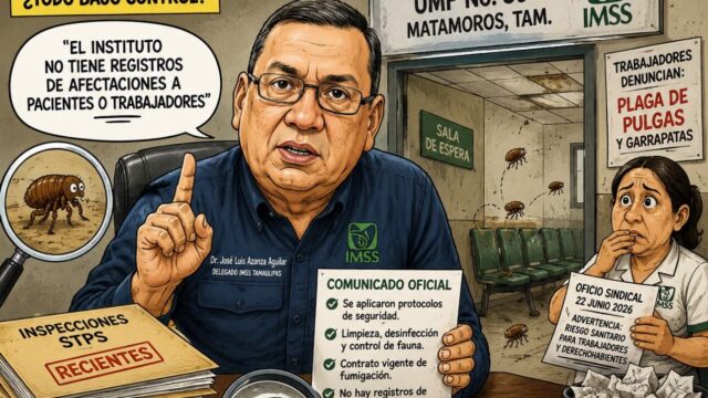 Plaga de pulgas y garrapatas en el IMSS de Matamoros